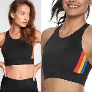 Adidas x Farm Rio Brilliant Basic Racerback Sports Bra Black White Clima…